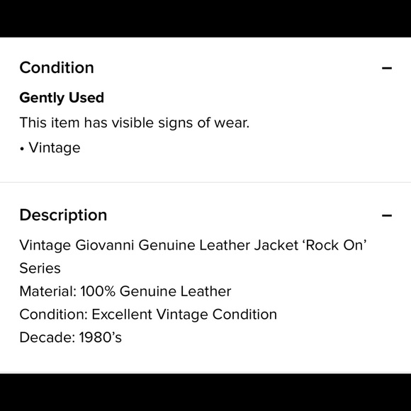 Giovanni Genuine Leather Jacket ‘Rock On’ (Vintage) - Picture 5 of 6